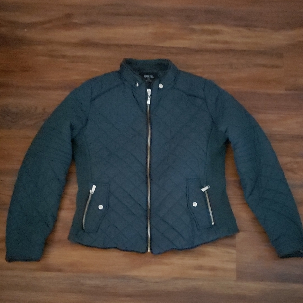 Active USA Equestrian Riding Jacket Hunter Forest Green Brown Trim Style J1410